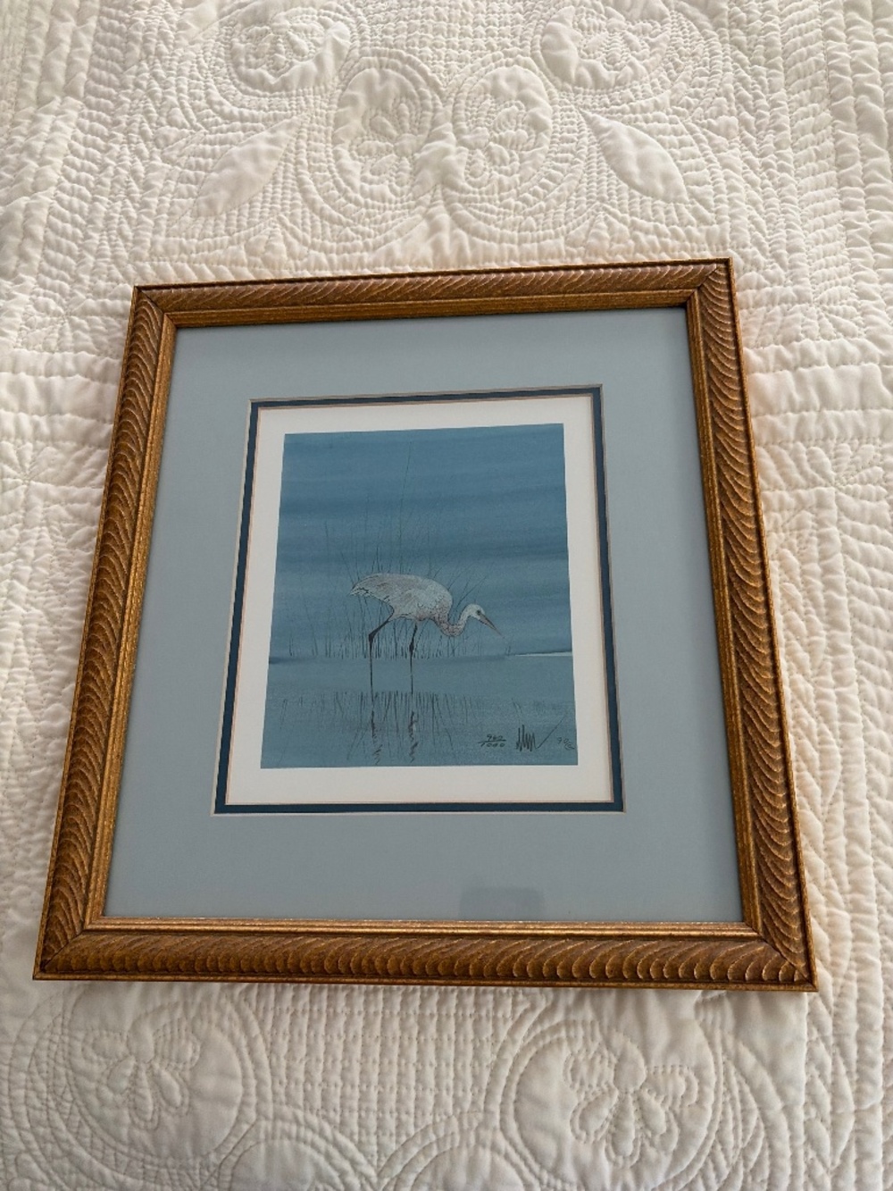 Rare Coastal Patrol Framed Art P. Buckley Moss Exc